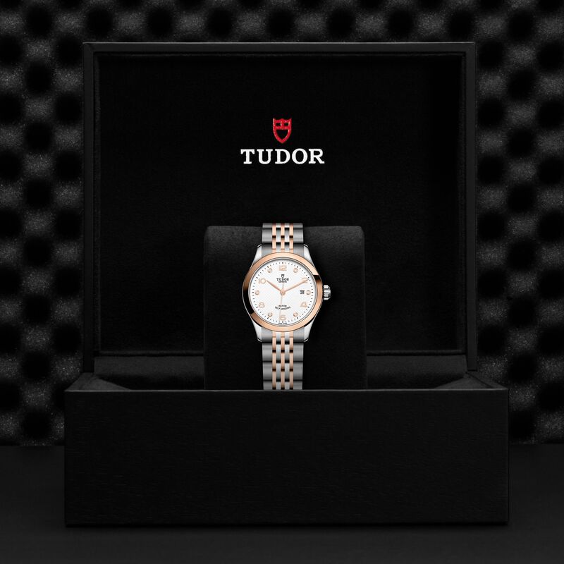 TUDOR 1926 Watch Rose Case White Dial Steel Bracelet, 28mm image number 4