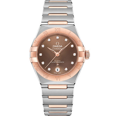Pre-Owned OMEGA Constellation Steel Sedna Brown Dial Watch, 29mm