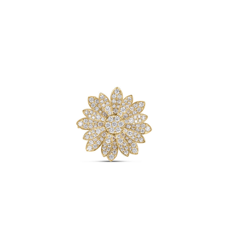Roberto Coin 18K Yellow Gold Margherita Pave Diamond Flower Ring image number 0