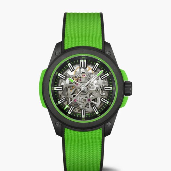 Norqain Wild One Gecko Green Rubber Strap Watch, 42mm