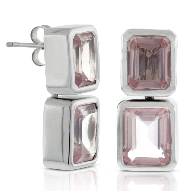 Lisa Bridge Convertible Rose Quartz Earrings image number 1