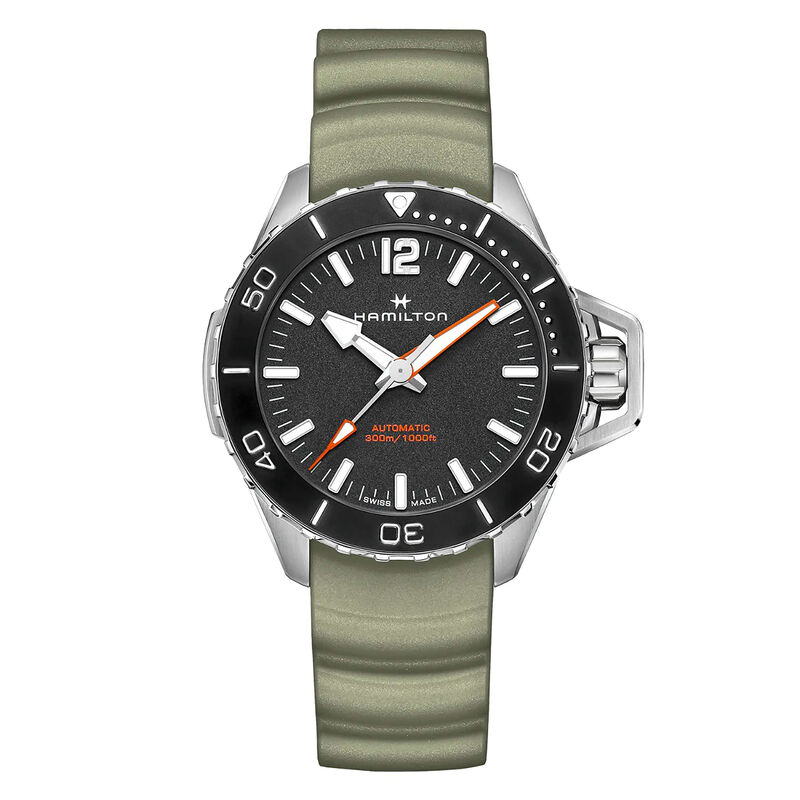 Hamilton Khaki Navy Frogman Auto Watch, Steel Case Black Dial, 46mm image number 1