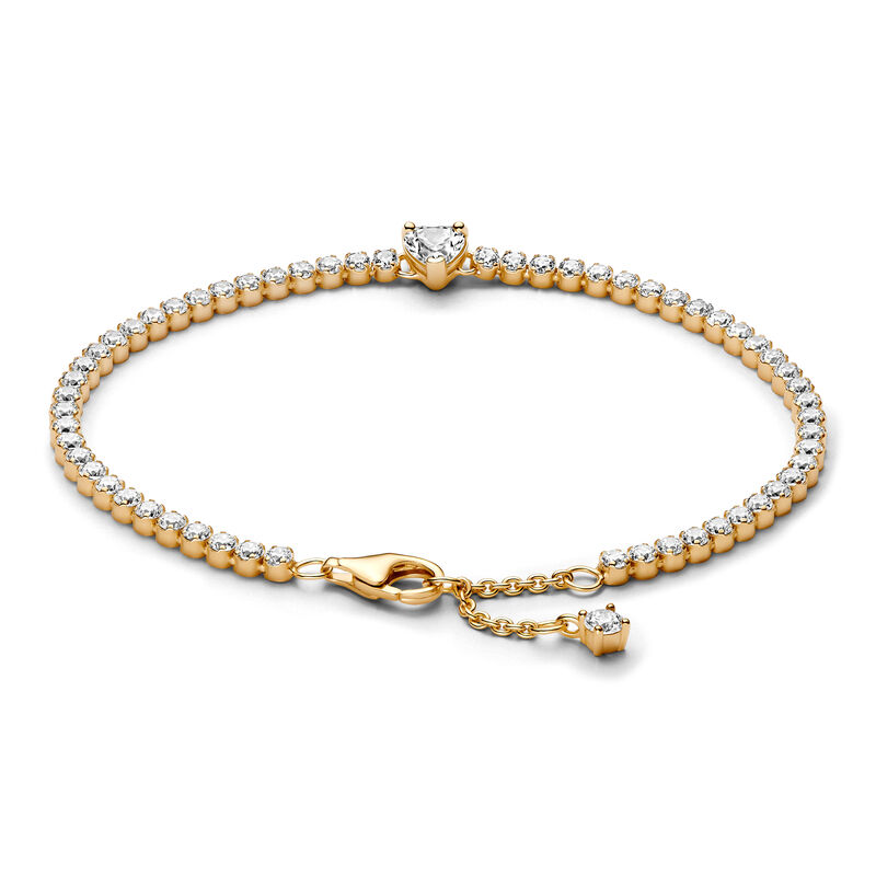 Pandora Sparkling Heart Tennis Bracelet image number 1