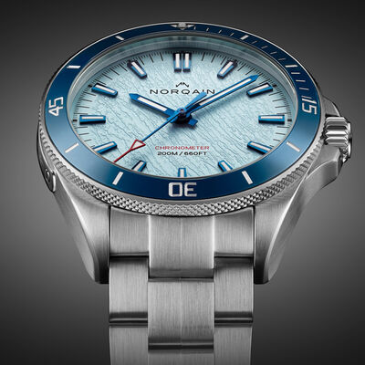 NORQAIN Neverest Glacier Blue Dial Watch, 40mm