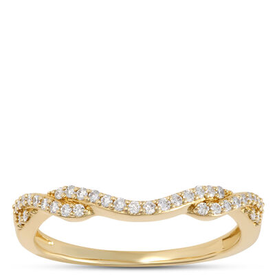 Contour Diamond Band, 14K Yellow Gold