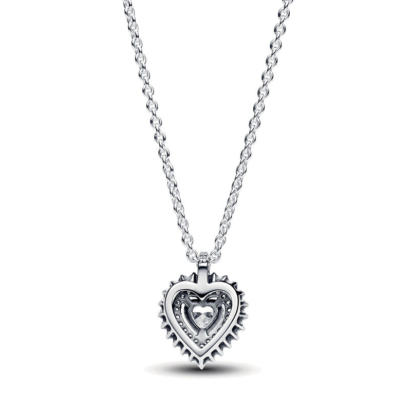 Pandora Sparkling Heart Halo Pendant Necklace image number 1