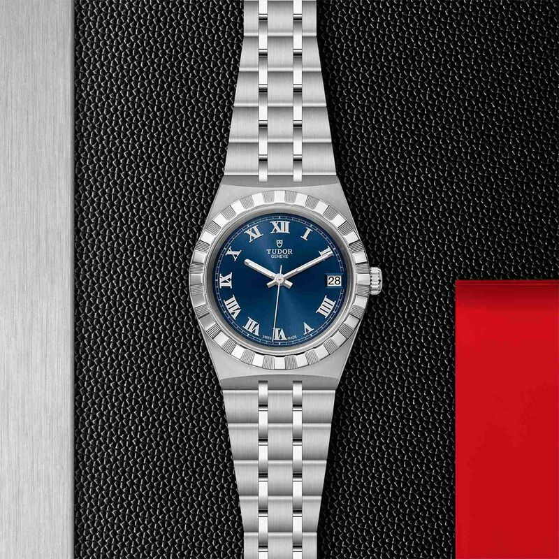 TUDOR Royal Watch Steel Case Blue Dial Steel Bracelet, 34mm image number 3