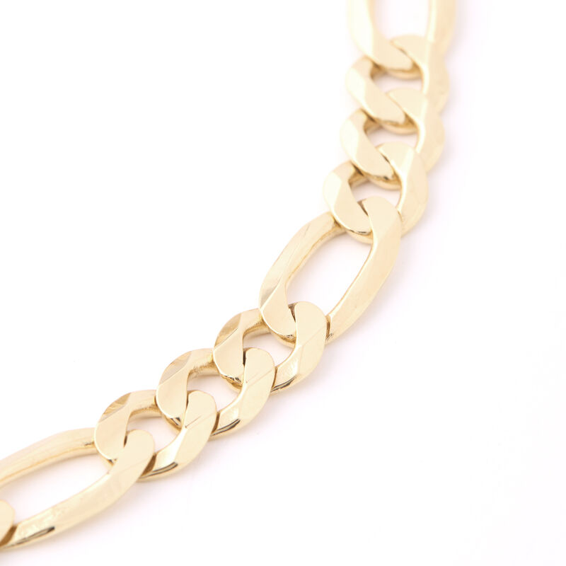 Toscano 8.5-Inch Figaro Chain bracelet, 14K Yellow Gold image number 1