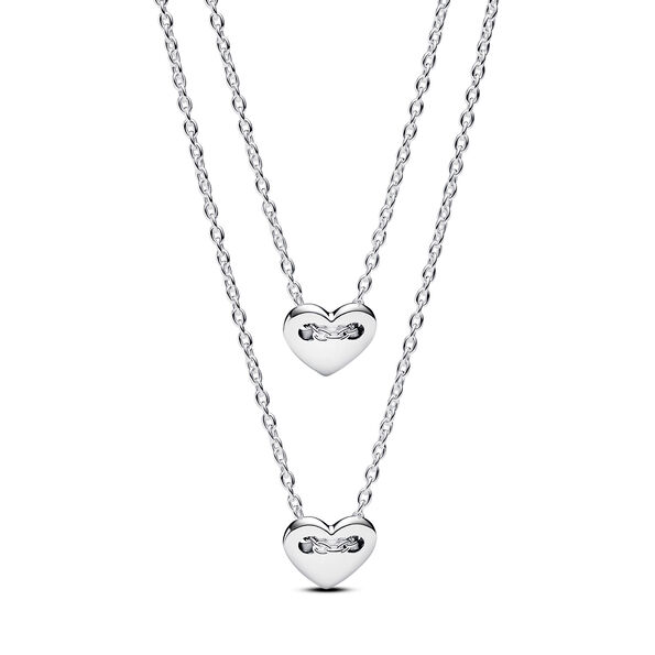 Pandora Forever & Always Splittable Heart Collier Necklaces