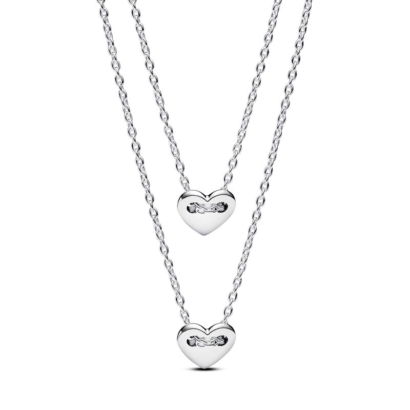 Pandora Forever & Always Splittable Heart Collier Necklaces image number 1