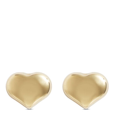 Roberto Coin Tiny Treasures Heart Earrings, 18K Yellow Gold
