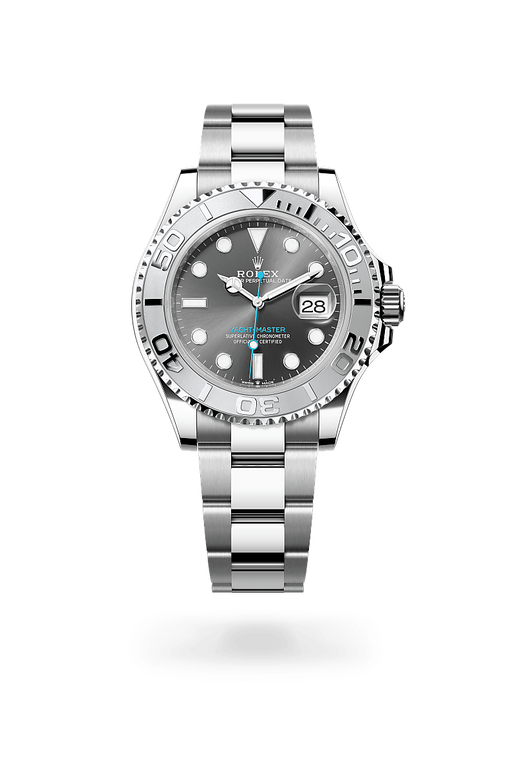 rolex yacht-master in rolesium - combination of oystersteel and platinum, m126622-0001 - ben bridge