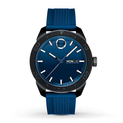 Movado Bold Blue & Black Ion Watch