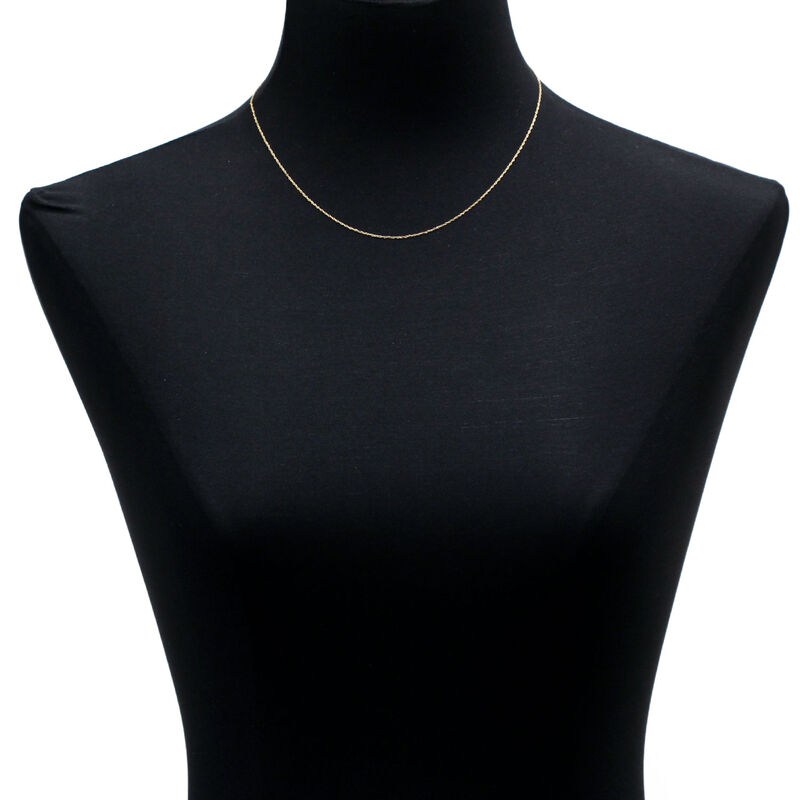 Light Rope Chain Necklace 14K, 18" image number 1