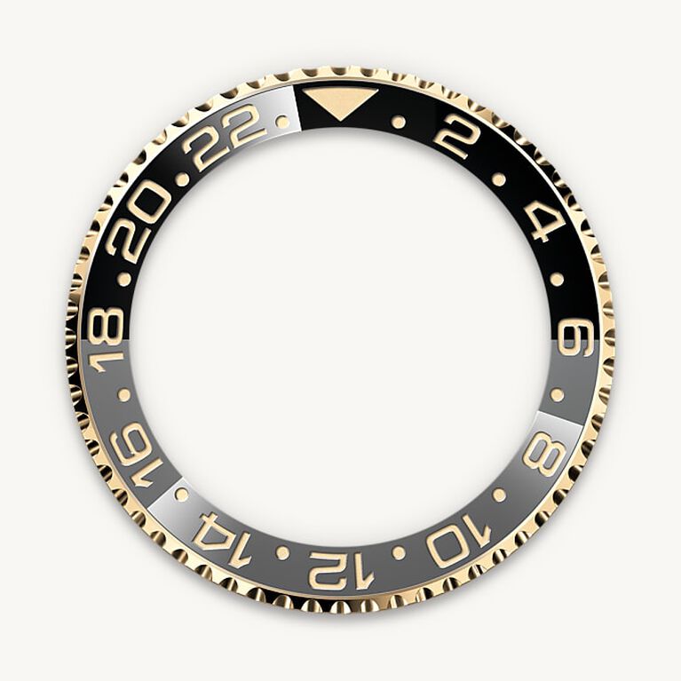 rolex gmt-master ii in yellow rolesor - combination of oystersteel and yellow gold, m126713grnr-0001 - 24-hour rotatable bezel - ben bridge