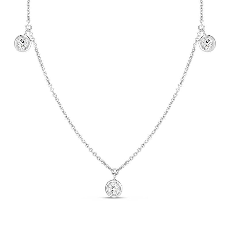 Roberto Coin Diamonds by the Inch 3-Station Diamond Necklace 18K image number 0