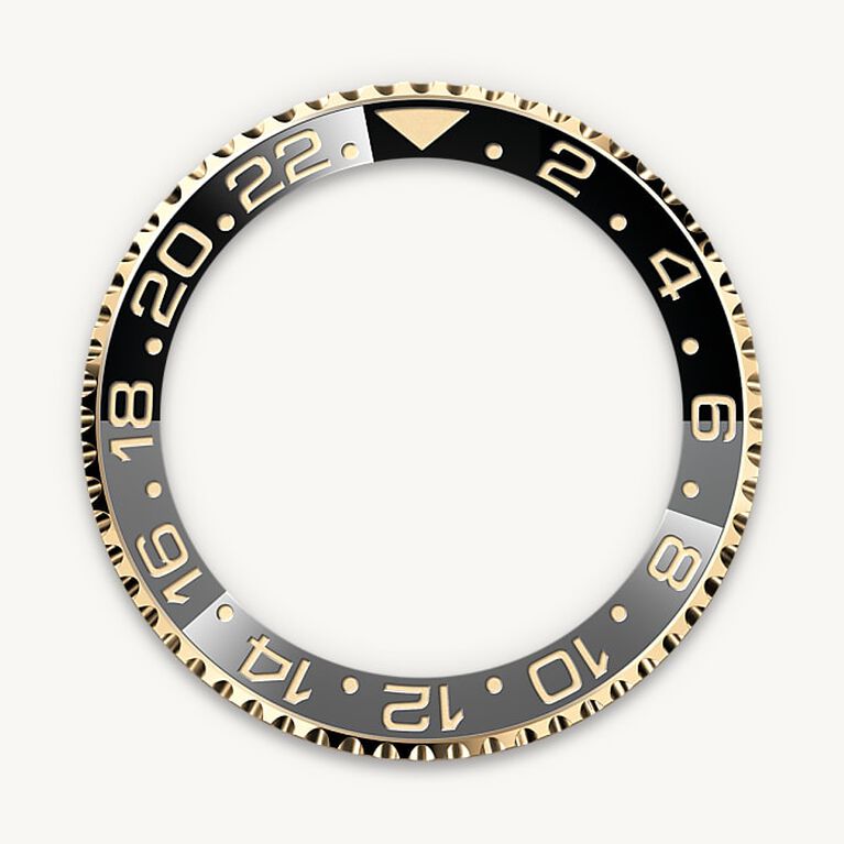 rolex gmt-master ii in 18 ct yellow gold, m126718grnr-0001 - 24-hour rotatable bezel - ben bridge