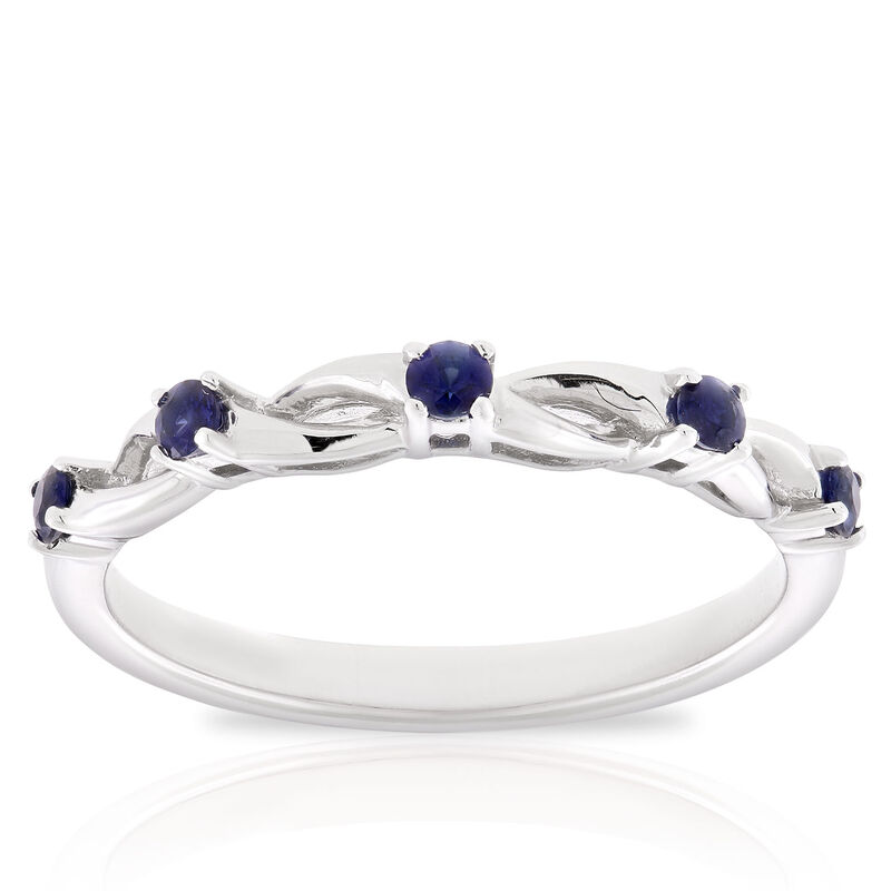 Sapphire Open Twist Band 14K image number 1
