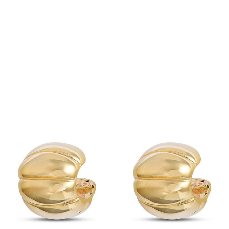Toscano Fluted Cuff Hoops, 14K Yellow Gold image number 0