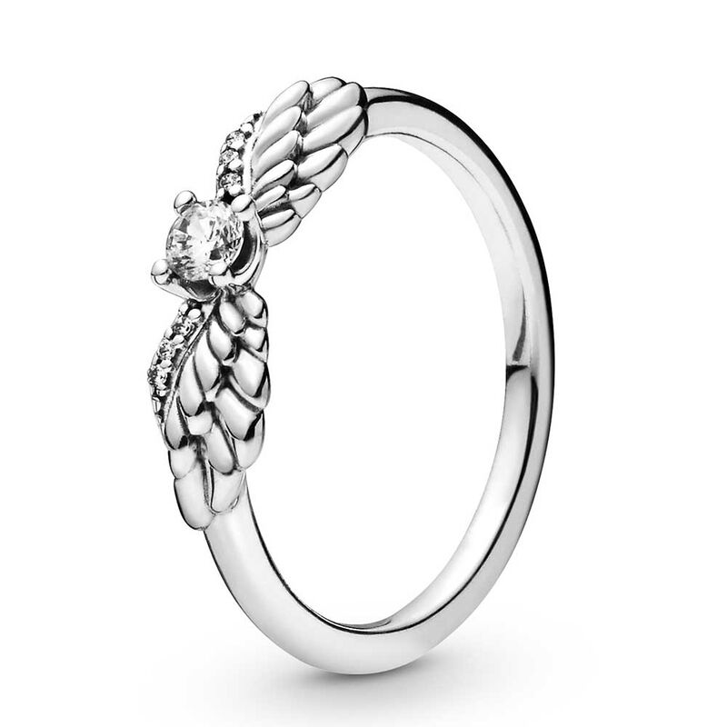 Pandora Sparkling Angel Wings CZ Ring image number 0