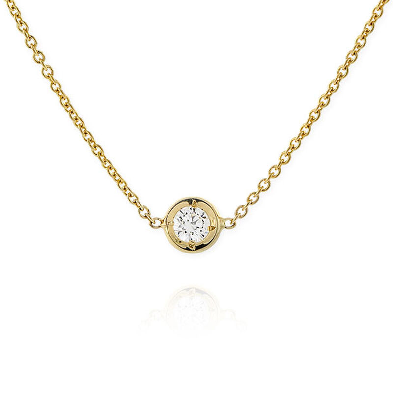 Roberto Coin Diamonds by the Inch 1-Station Diamond Necklace 18K image number 2
