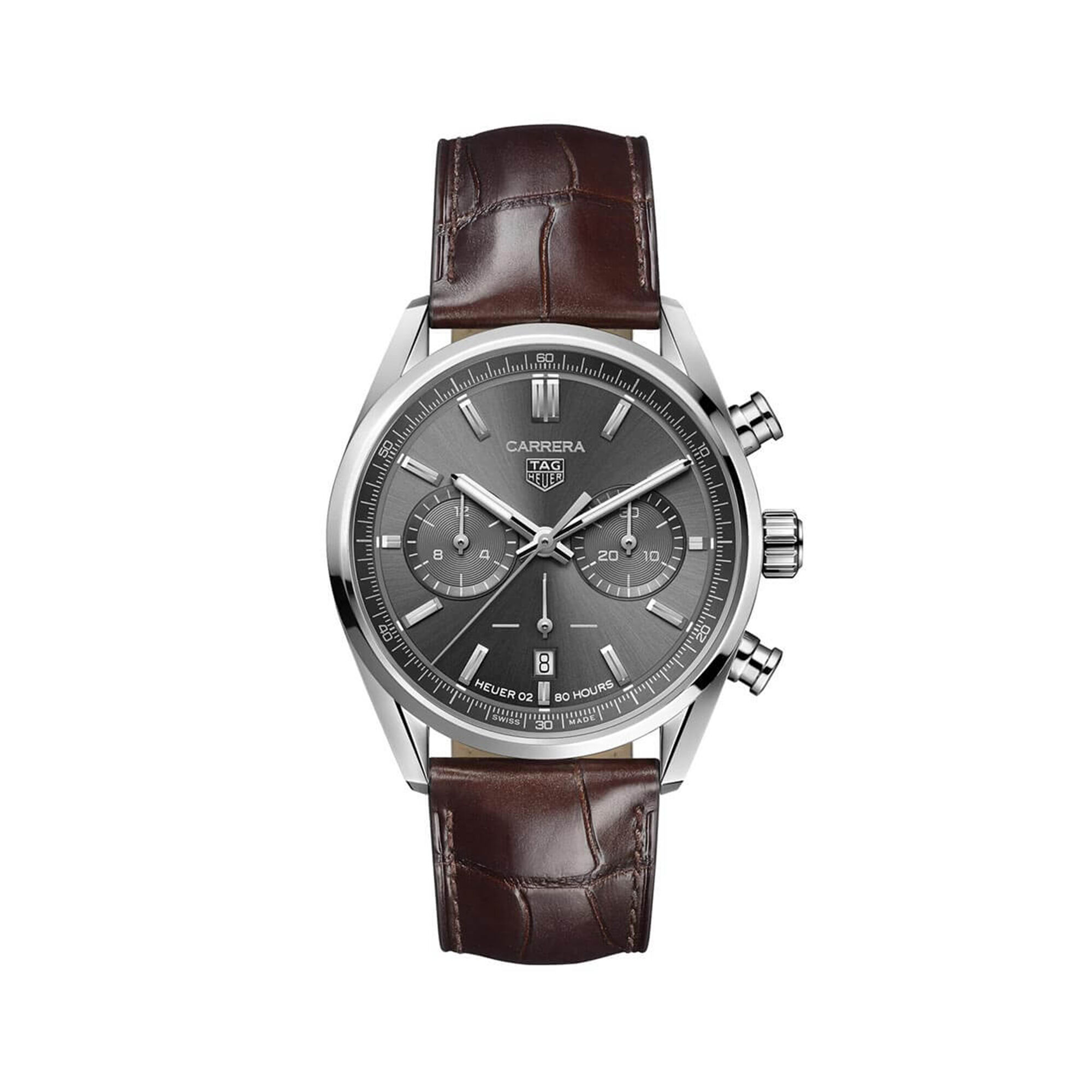 TAG Heuer Carrera Heuer 02 Automatic Mens Silver Leather