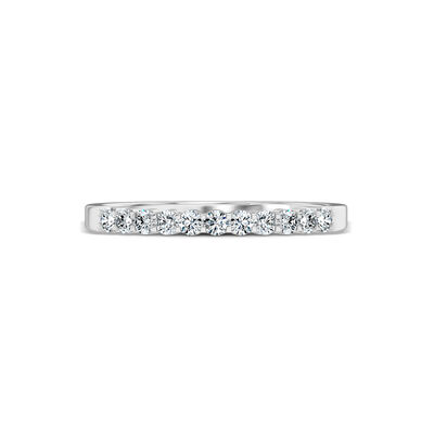 Classic Round Diamond Anniversary Band, &frac14; Carat Total Weight, 14K White Gold