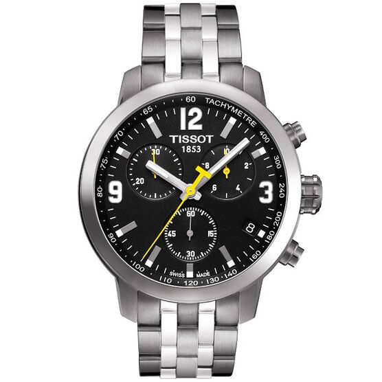 Tissot PRC 200 Chronograph Black Dial Quartz Watch, 42mm