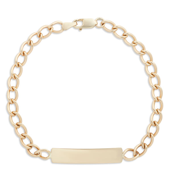Engravable Baby’s Curb Link Bracelet, 14K Yellow Gold