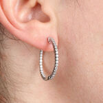 Diamond Hoop Earrings 14K, 1 ctw.
