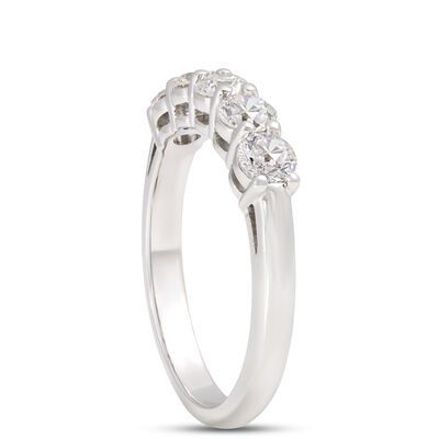 Classic Round Diamond Anniversary Band, 1.00  Carat Total Weight, Platinum