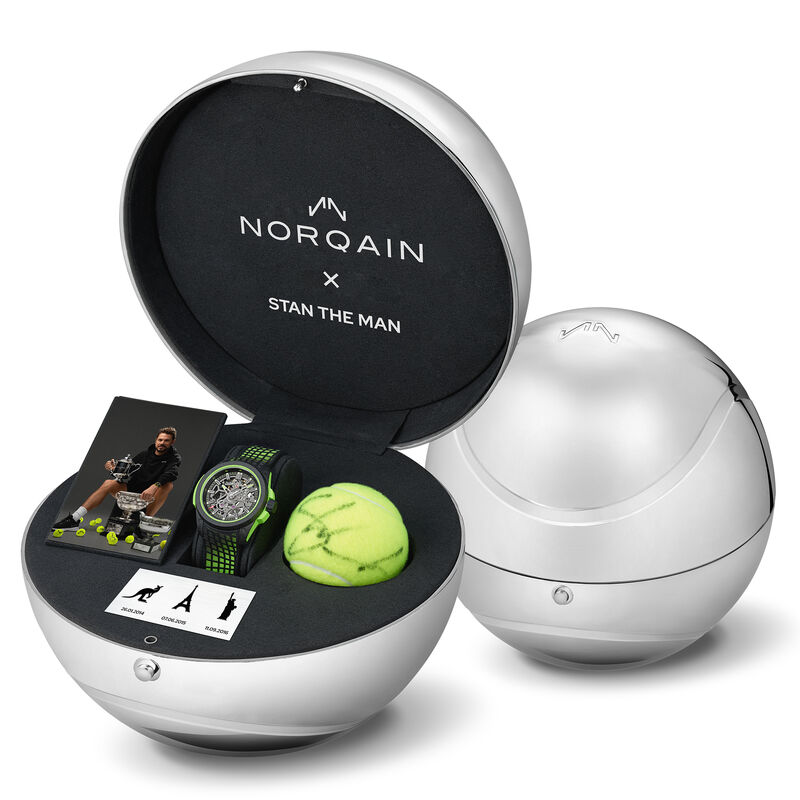 NORQAIN Wild One Stan The Man Limited Edition Skeleton Black Dial Watch, 42mm image number 5