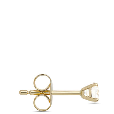 Classic Round Diamond Studs, &frac14; Carat, in 14K Yellow Gold
