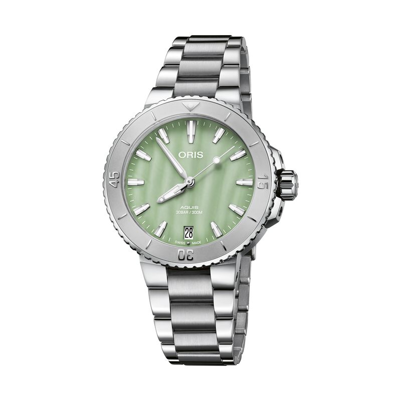 Oris Aquis Date Watch Green Dial, 36.5mm image number 0