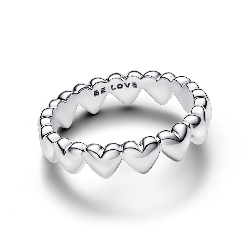 Pandora Row of Hearts Ring image number 1