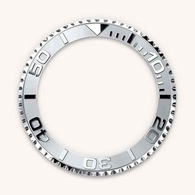 rolex yacht-master in rolesium - combination of oystersteel and platinum, m126622-0001 - bidirectional rotatable bezel - ben bridge