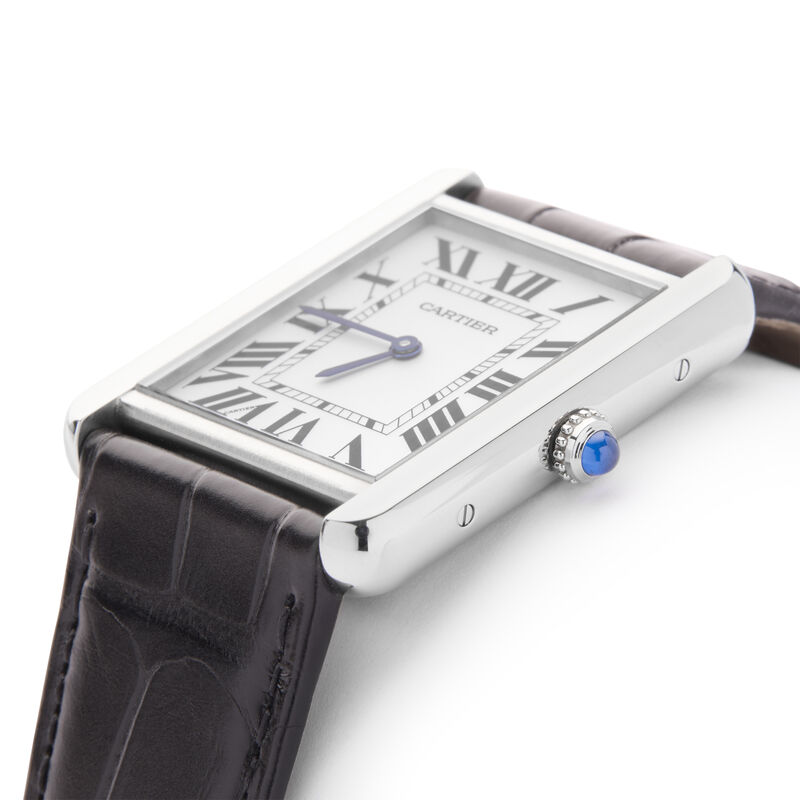 Pre-Owned Cartier Tank Solo Watch White Dial, 34.8mm x 27.4mm image number 1