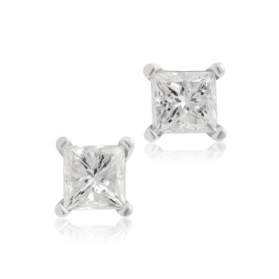 Princess Cut Diamond Earrings 14K, 1 ctw. | Ben Bridge Jeweler
