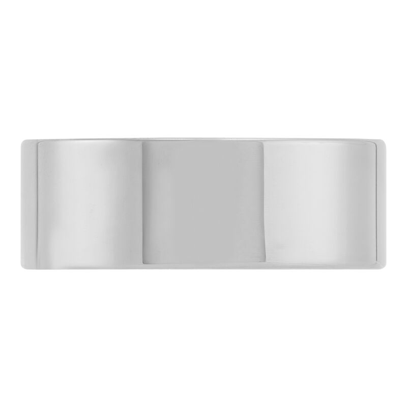 White Gold Polished Pipe Comfort Fit 8mm Band 18K image number 2