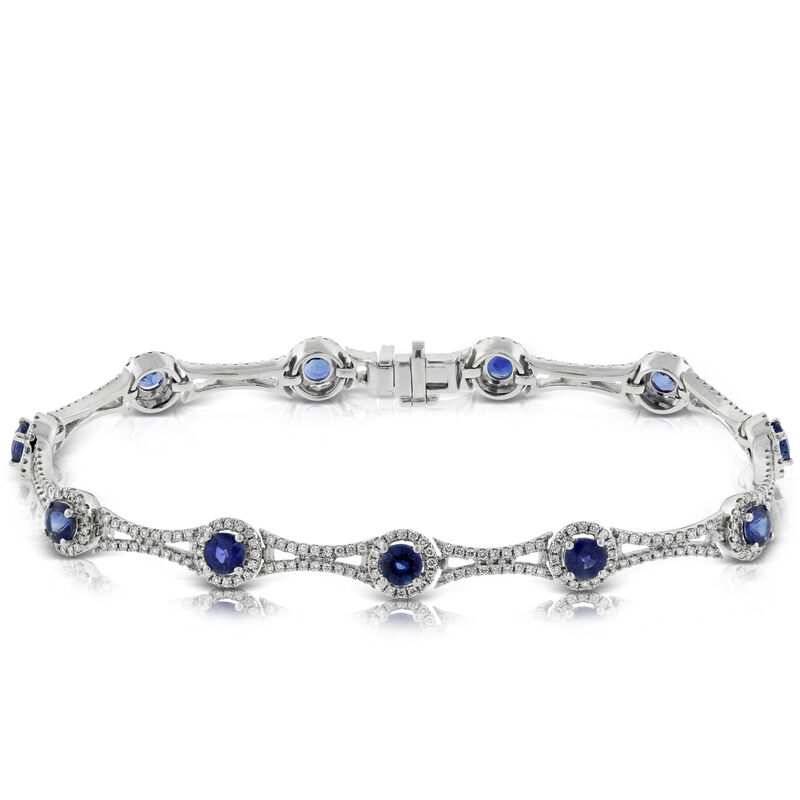Sapphire & Diamond Bracelet 14K image number 0
