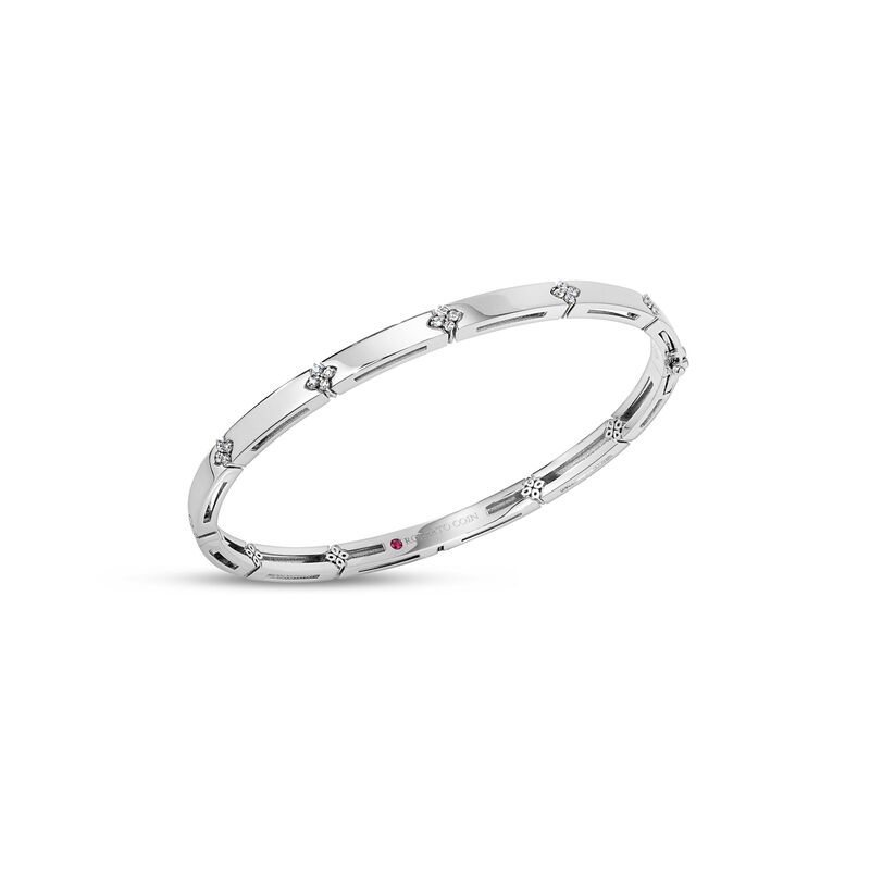 Roberto Coin 18K White Gold Love In Verona Diamond Accent Bangle image number 0