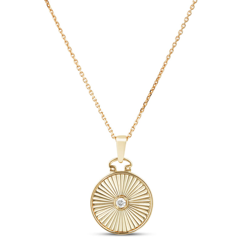 Ikuma Canadian Diamond Radiant Medallion Necklace 14K image number 0