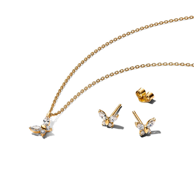 Pandora Golden Butterfly Jewelry Gift Set image number 0