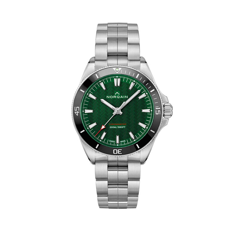 NORQAIN  Adventure Neverest Green Black Steel Watch, 40mm image number 0