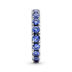 Pandora Blue Sparkling Crystal Row Eternity Ring