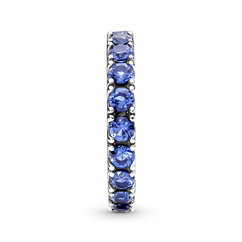 Pandora Blue Sparkling Crystal Row Eternity Ring image number 1