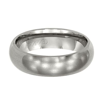 TRITON Comfort Fit Brush Finish Tungsten Band, 6MM