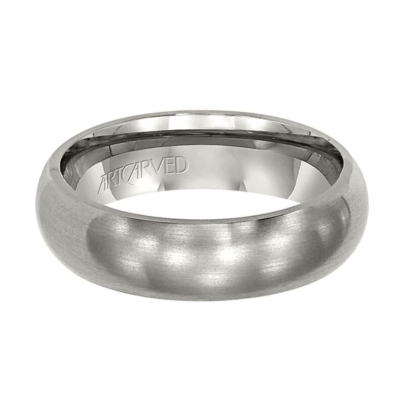 TRITON Comfort Fit Brush Finish Tungsten Band, 6MM image number 1
