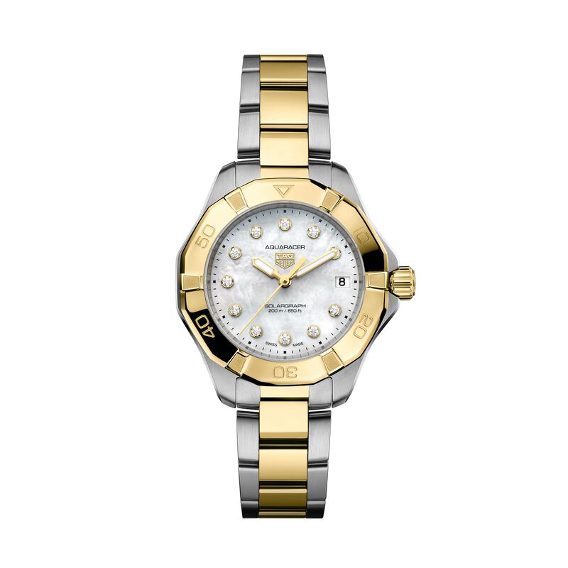 TAG Heuer Aquaracer Professional 200 Solargraph White Dial Watch, 32mm image number 0