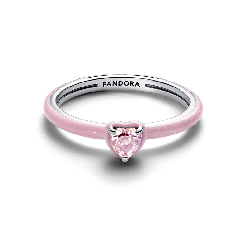 Pandora Pink Chakra Heart Ring image number 1